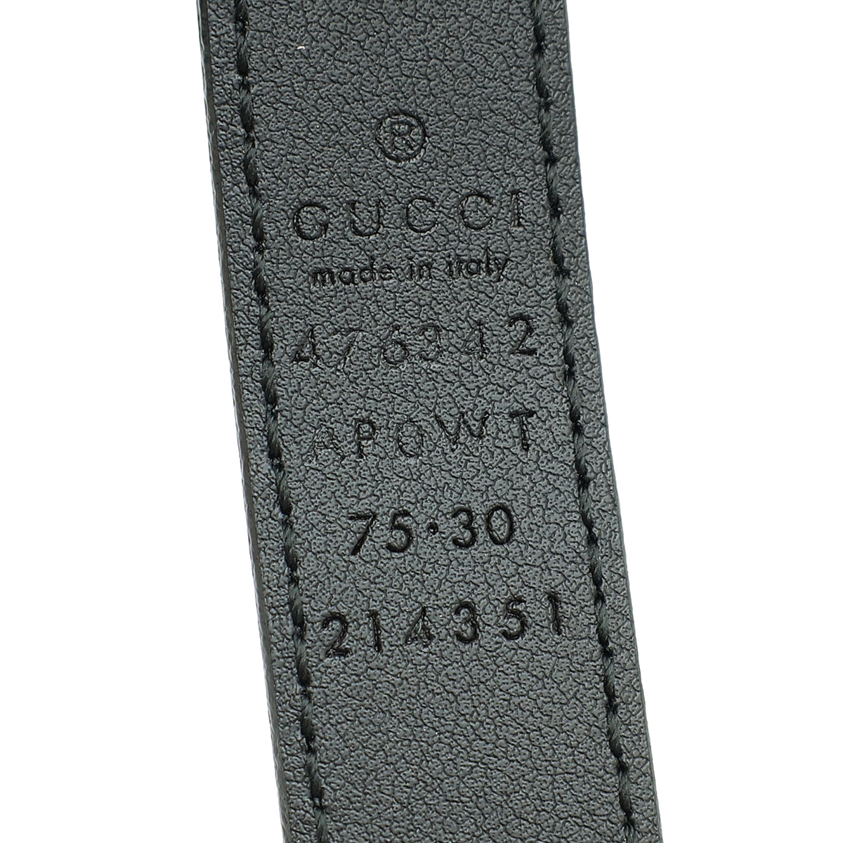 Gucci Black Double G Pearl 20mm Belt 30