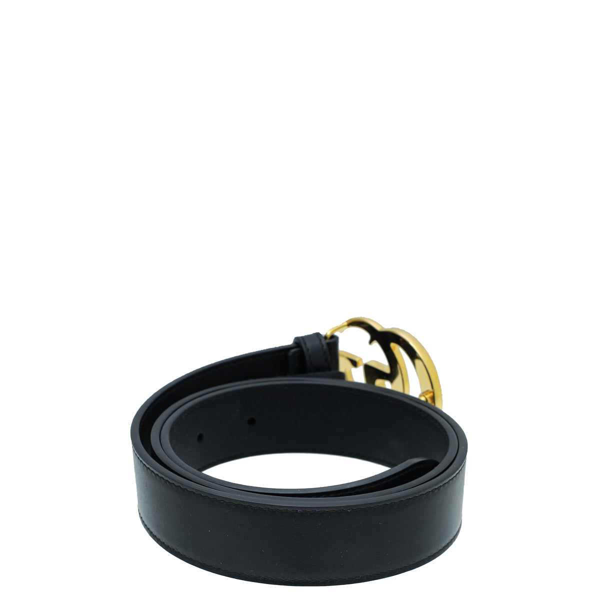 Gucci Black Shiny GG Marmont Belt 32-Gucci-THE CLOSET