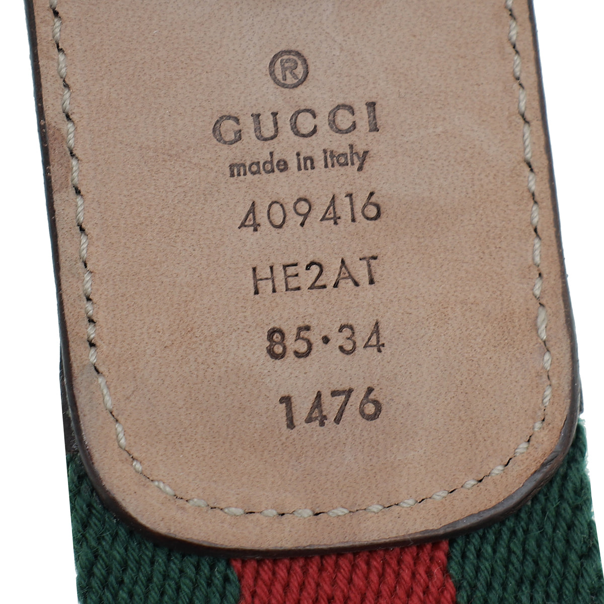 Gucci Tricolor Double G Buckle Web Belt 34