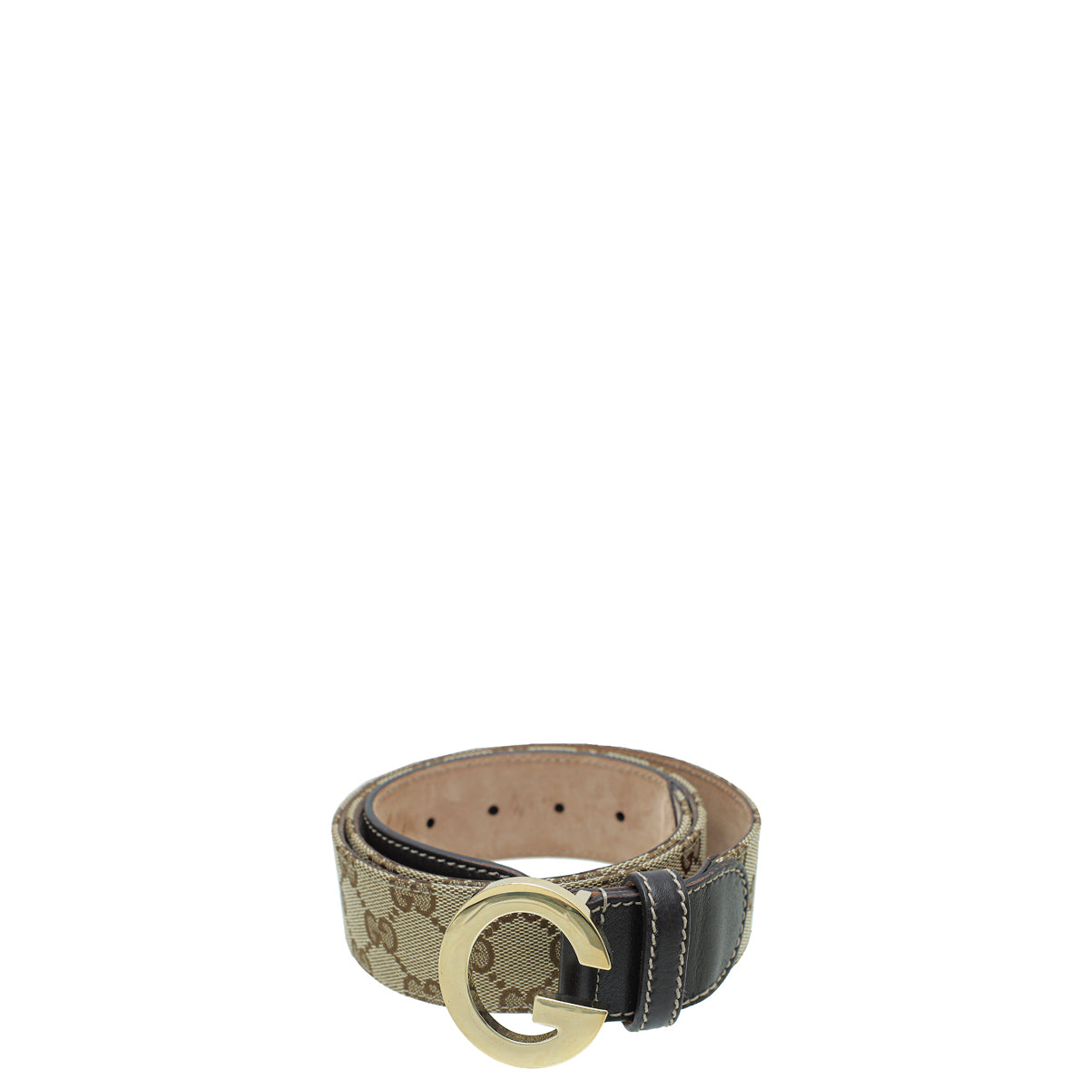 Gucci Bicolor GG Supreme G Buckle Belt 38-Gucci-THE CLOSET