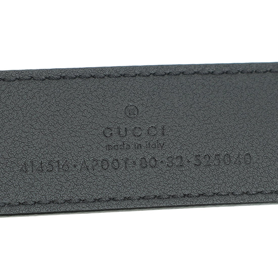 Gucci Black GG Marmont Belt 32