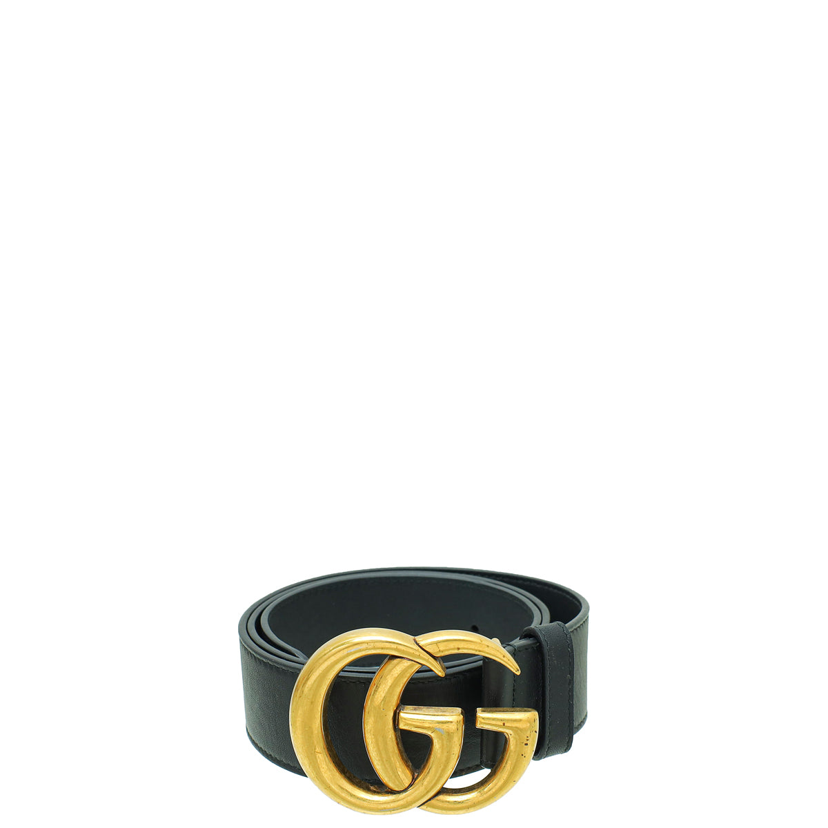 Gucci Black Double G Buckle Leather 40mm Belt 30-Gucci-THE CLOSET