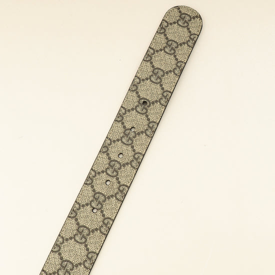 Gucci Bicolor GG Supreme Interlocking G Buckle Belt 36-Gucci-THE CLOSET