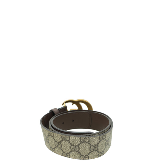 Gucci Bicolor GG Marmont Wide Belt 34