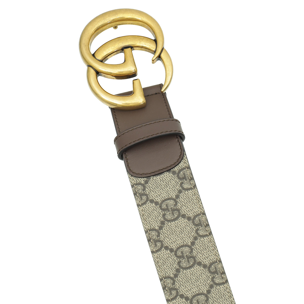 Gucci Bicolor GG Marmont Wide Belt 34