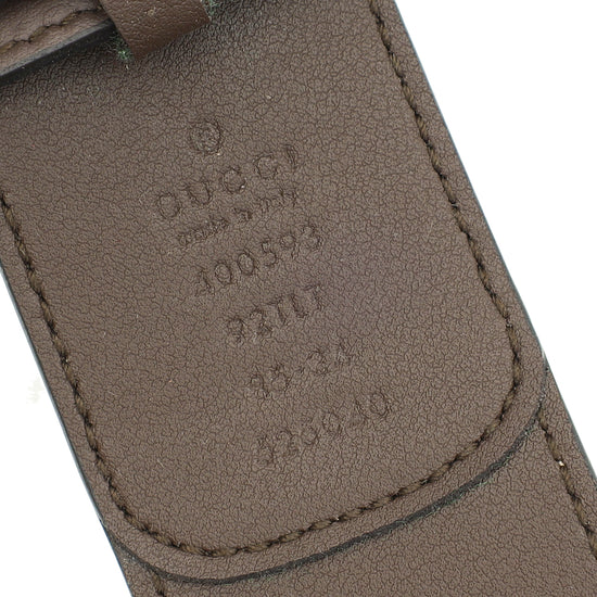 Gucci Bicolor GG Marmont Wide Belt 34