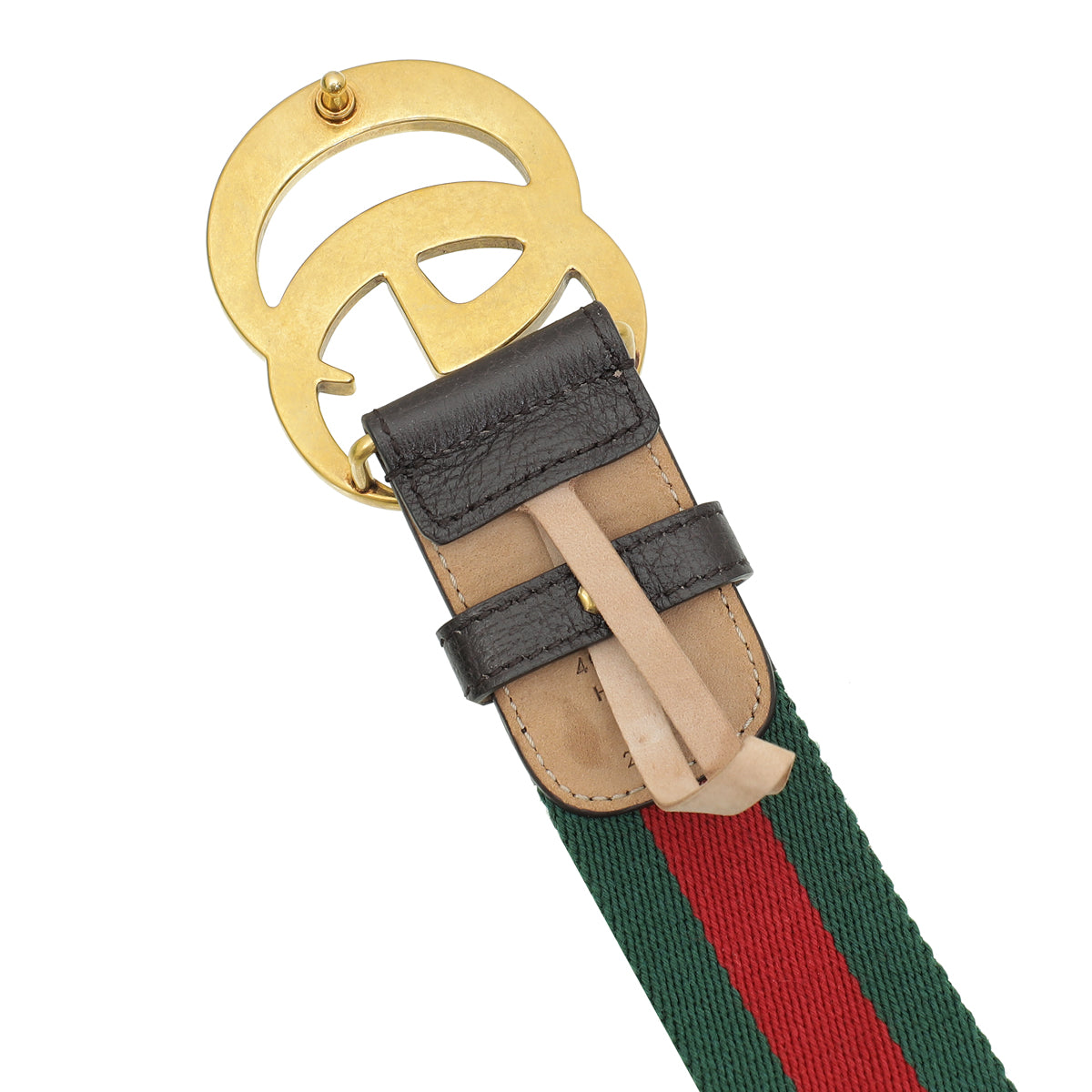 Gucci Bicolor Double G Buckle Web Belt 34