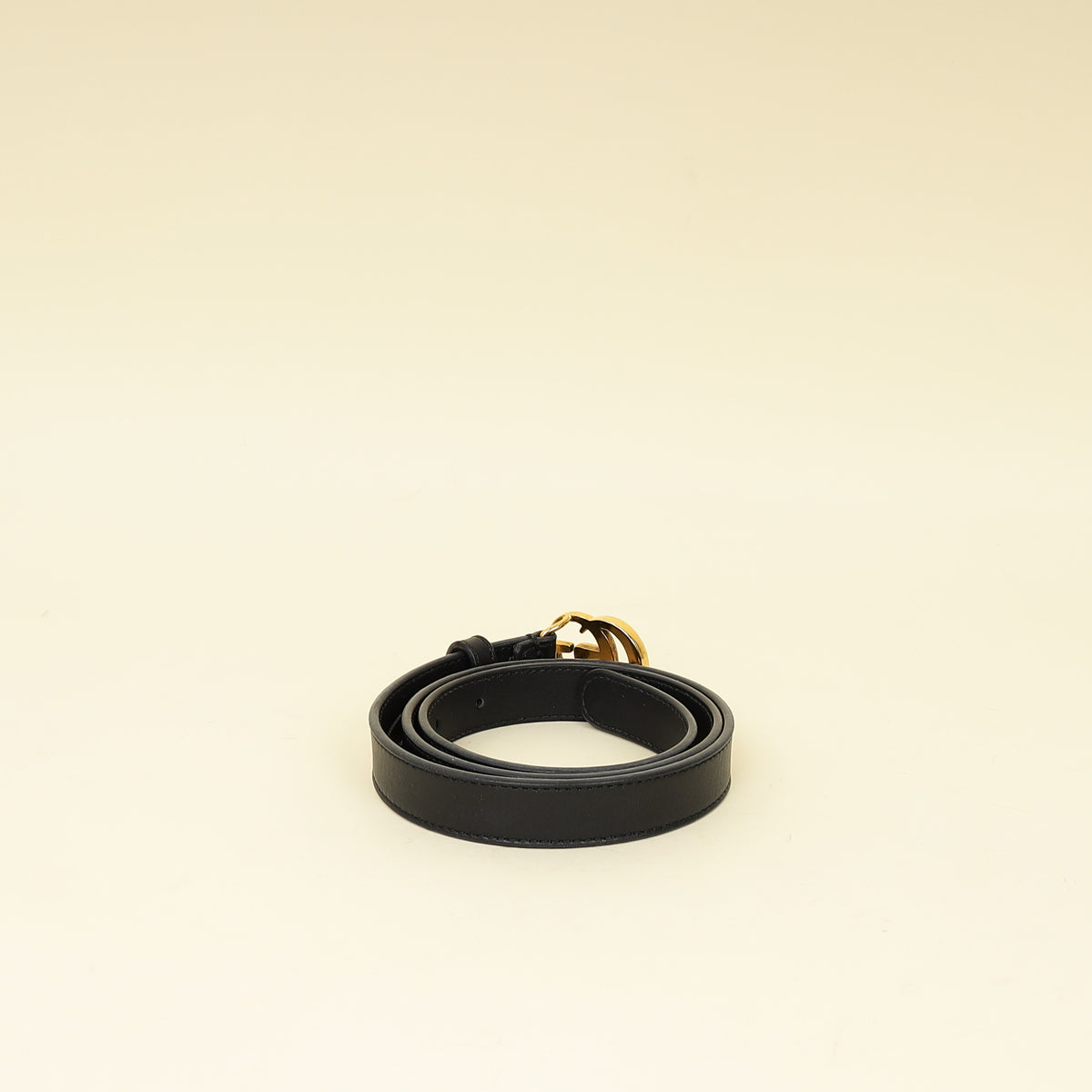 Gucci Black GG Marmont Thin Belt 30-Gucci-THE CLOSET