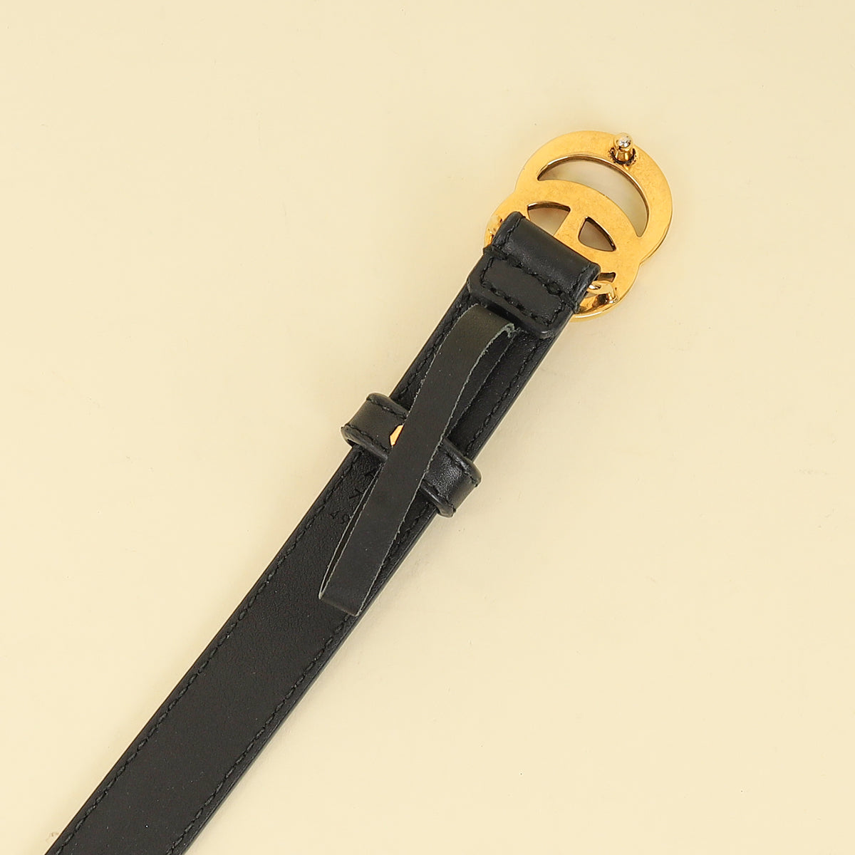 Gucci Black GG Marmont Thin Belt 30-Gucci-THE CLOSET