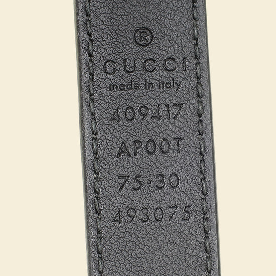 Gucci Black GG Marmont Thin Belt 30-Gucci-THE CLOSET