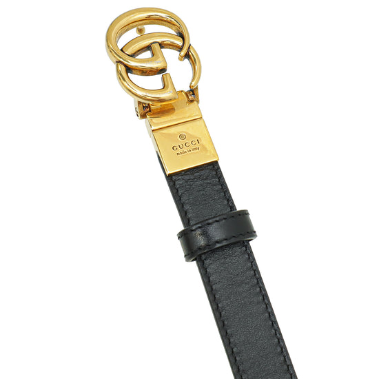 Gucci Bicolor Reversible GG Marmont 20mm Belt 32