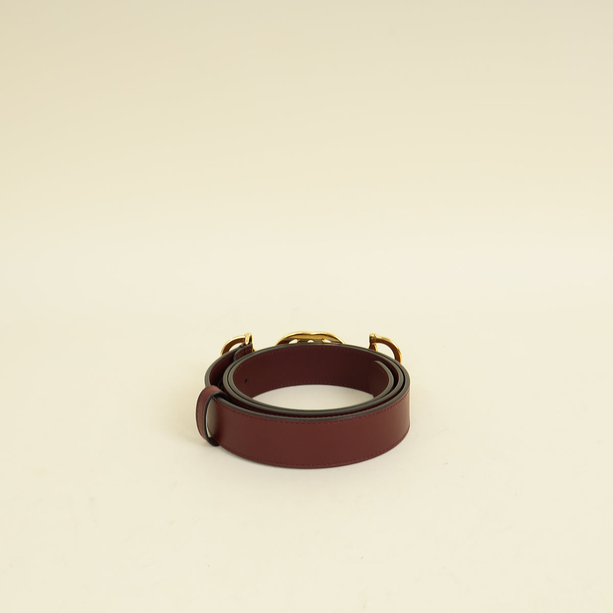 Gucci Burgundy Zumi Buckle Belt 34