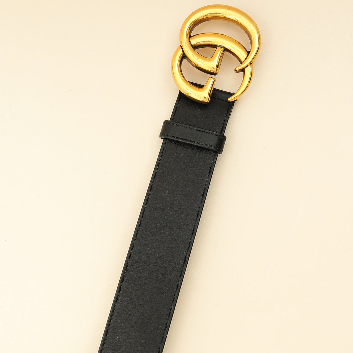 Gucci Black GG Marmont Wide Belt 34-Gucci-THE CLOSET