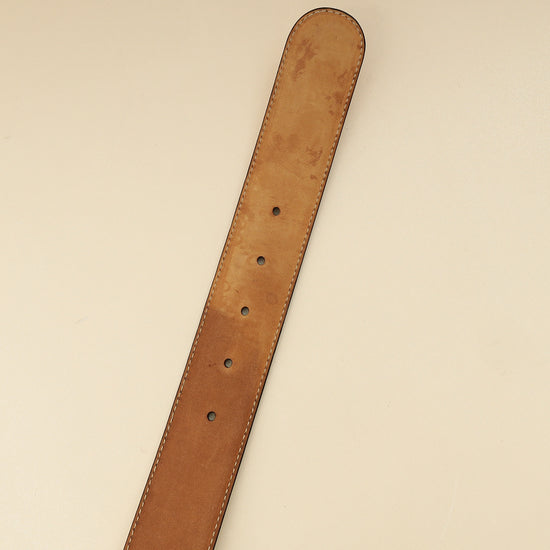 Gucci Cream Interlocking G Guccissima Belt 32-Gucci-THE CLOSET