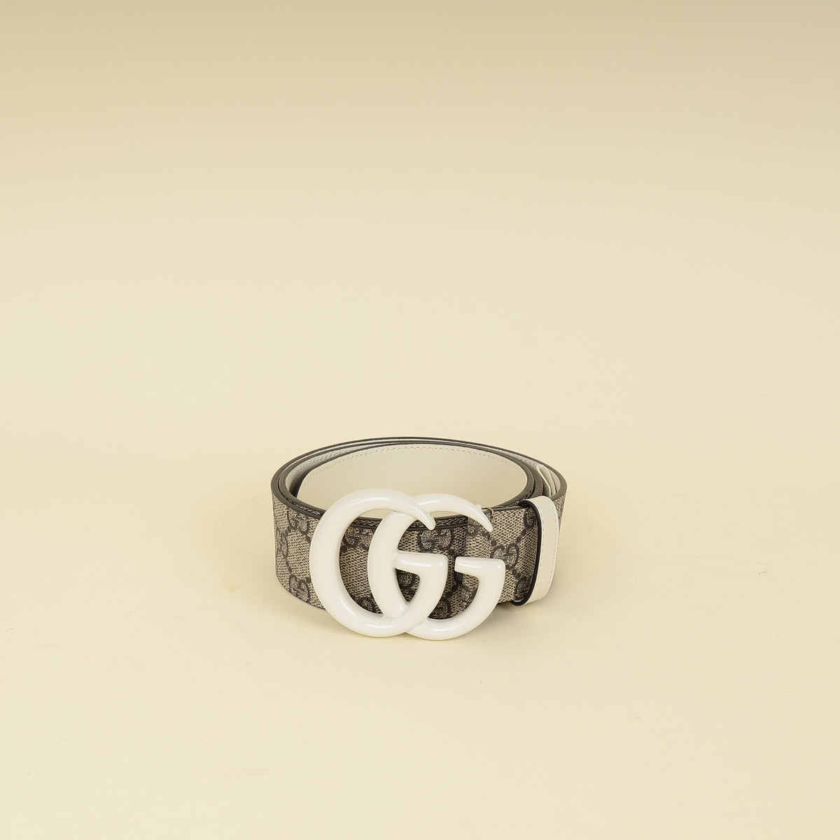 Gucci Bicolor Double G Buckle Supreme Belt 32-Gucci-THE CLOSET