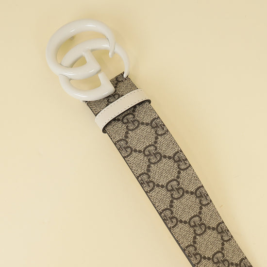 Gucci Bicolor Double G Buckle Supreme Belt 32-Gucci-THE CLOSET