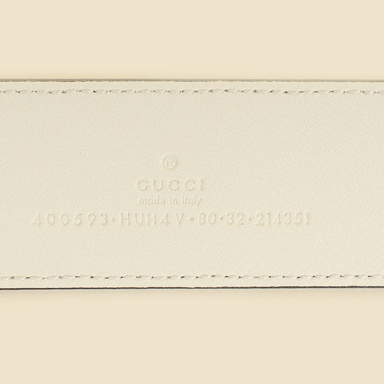 Gucci Bicolor Double G Buckle Supreme Belt 32-Gucci-THE CLOSET