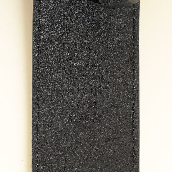 Gucci Black Double G Crystal Belt 32-Gucci-THE CLOSET