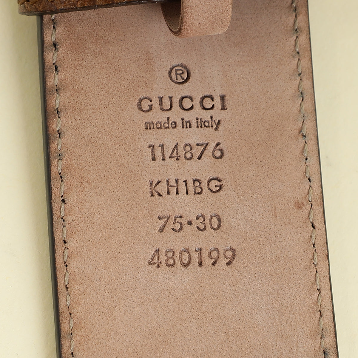 Gucci Brown GG Buckle Belt 30