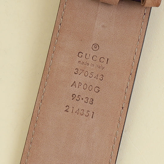 Gucci Purple Interlocking GG Buckle Belt 38