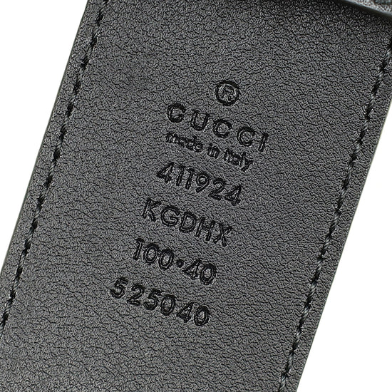 Gucci Bicolor Interlocking G Buckle Supreme Belt 40