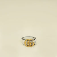 Gucci White Double G Wide Belt 32