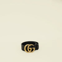 Gucci Black GG Marmont Wide Belt 32