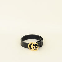 Gucci Black Double G Buckle 30mm Belt 32