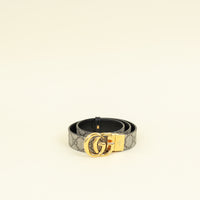 Gucci Bicolor GG Supreme Reversible GG Marmont Belt 30