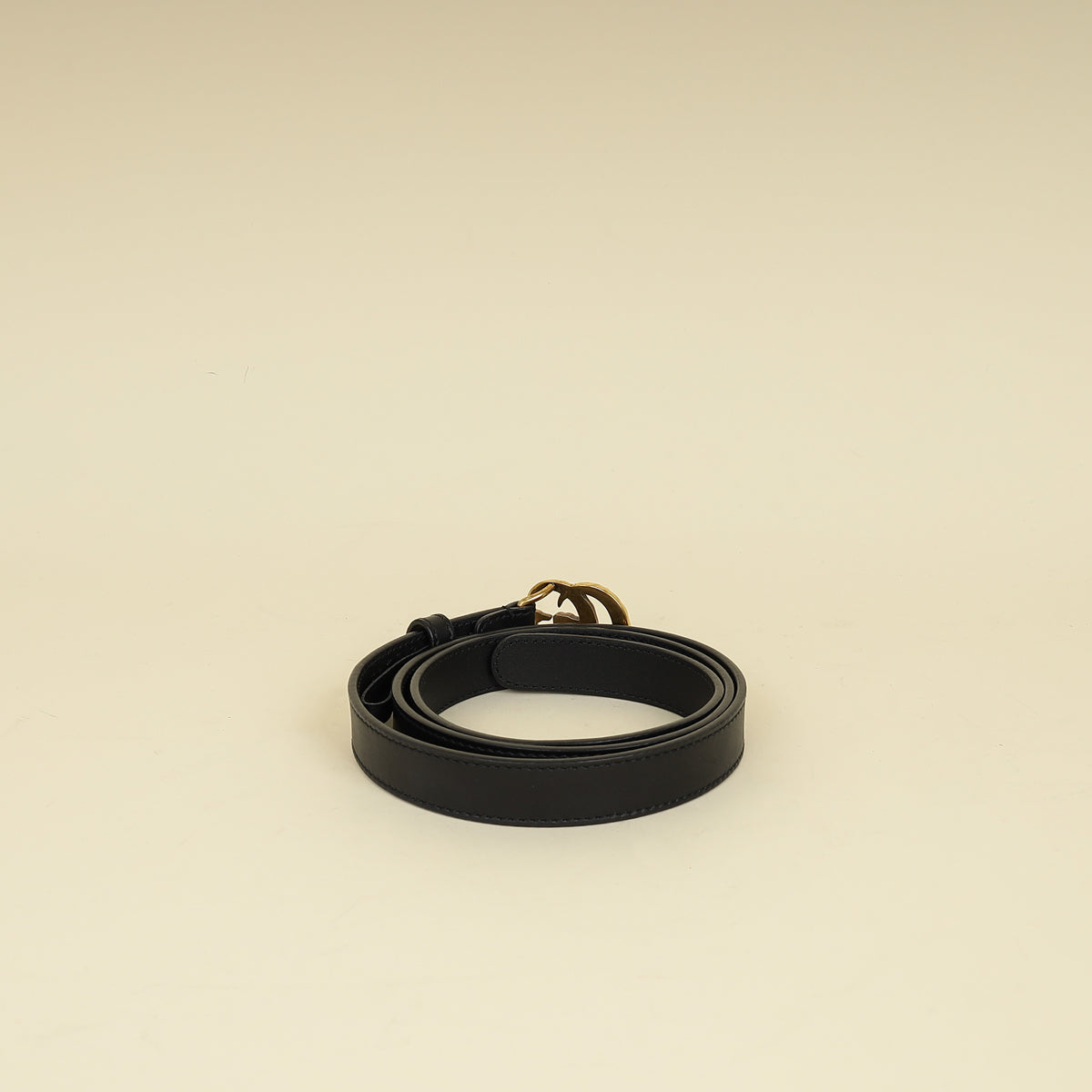 Gucci Black Double G Pearl 20mm Belt 34-Gucci-THE CLOSET