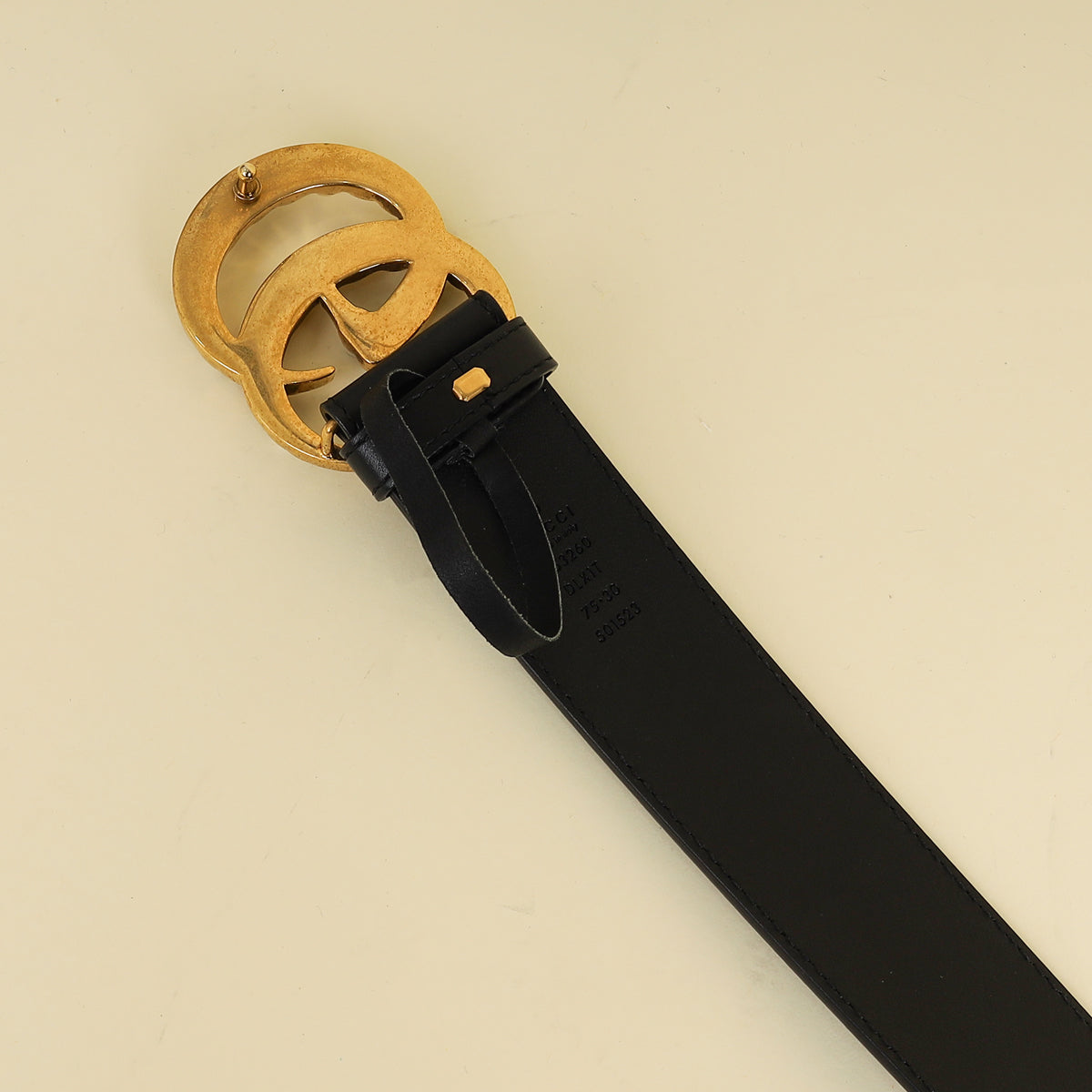Gucci Black Double G Pearl 40mm Belt 30-Gucci-THE CLOSET
