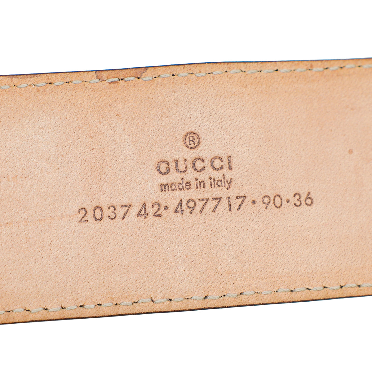 Gucci Bicolor GG Supreme G Buckle Belt 36