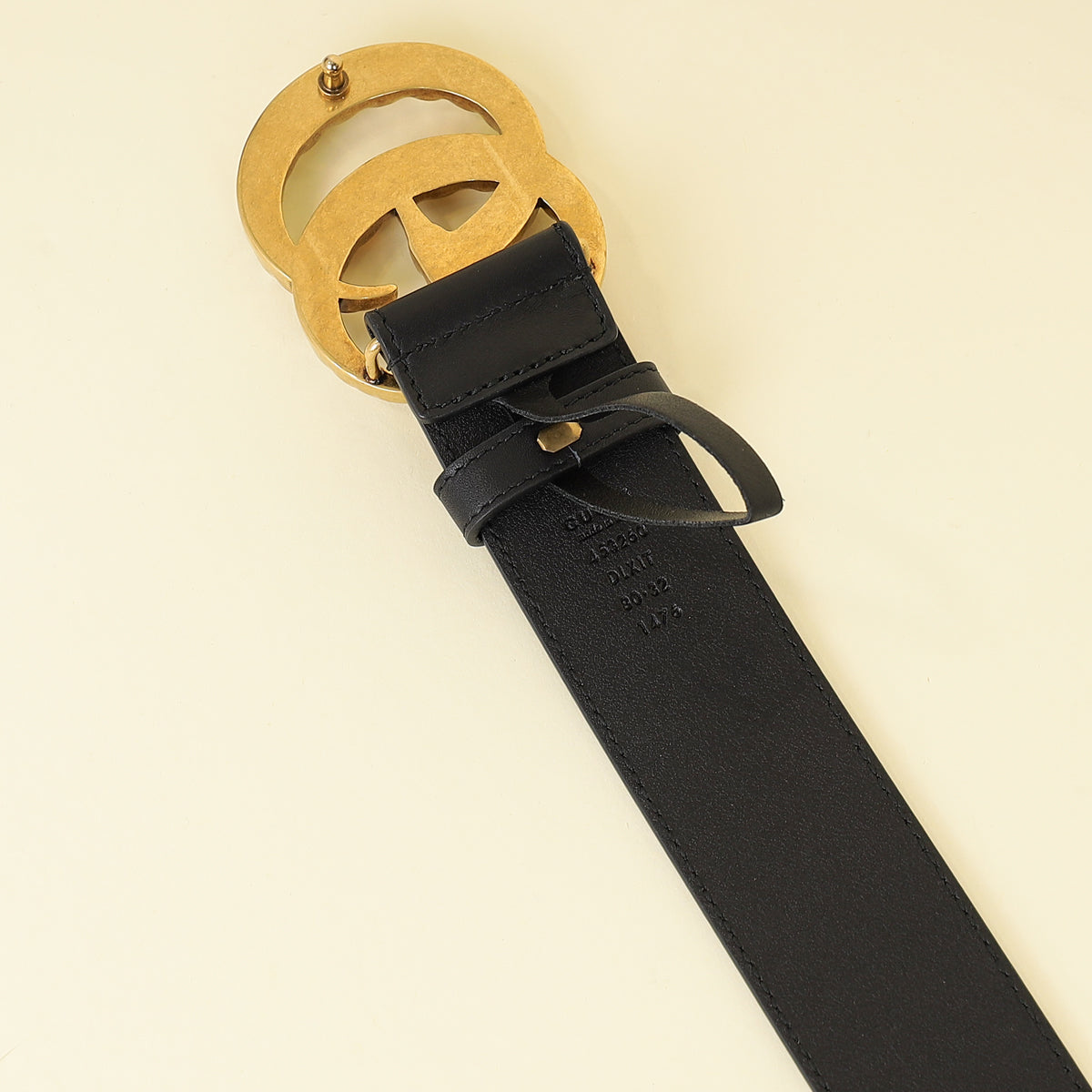 Gucci Black Double G Pearl Buckle 40mm Belt 32-Gucci-THE CLOSET