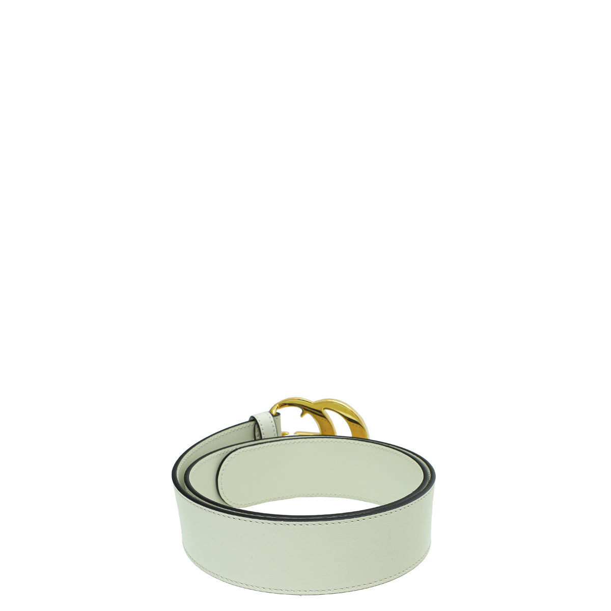 Gucci White Double G Buckle Belt 30-Gucci-THE CLOSET