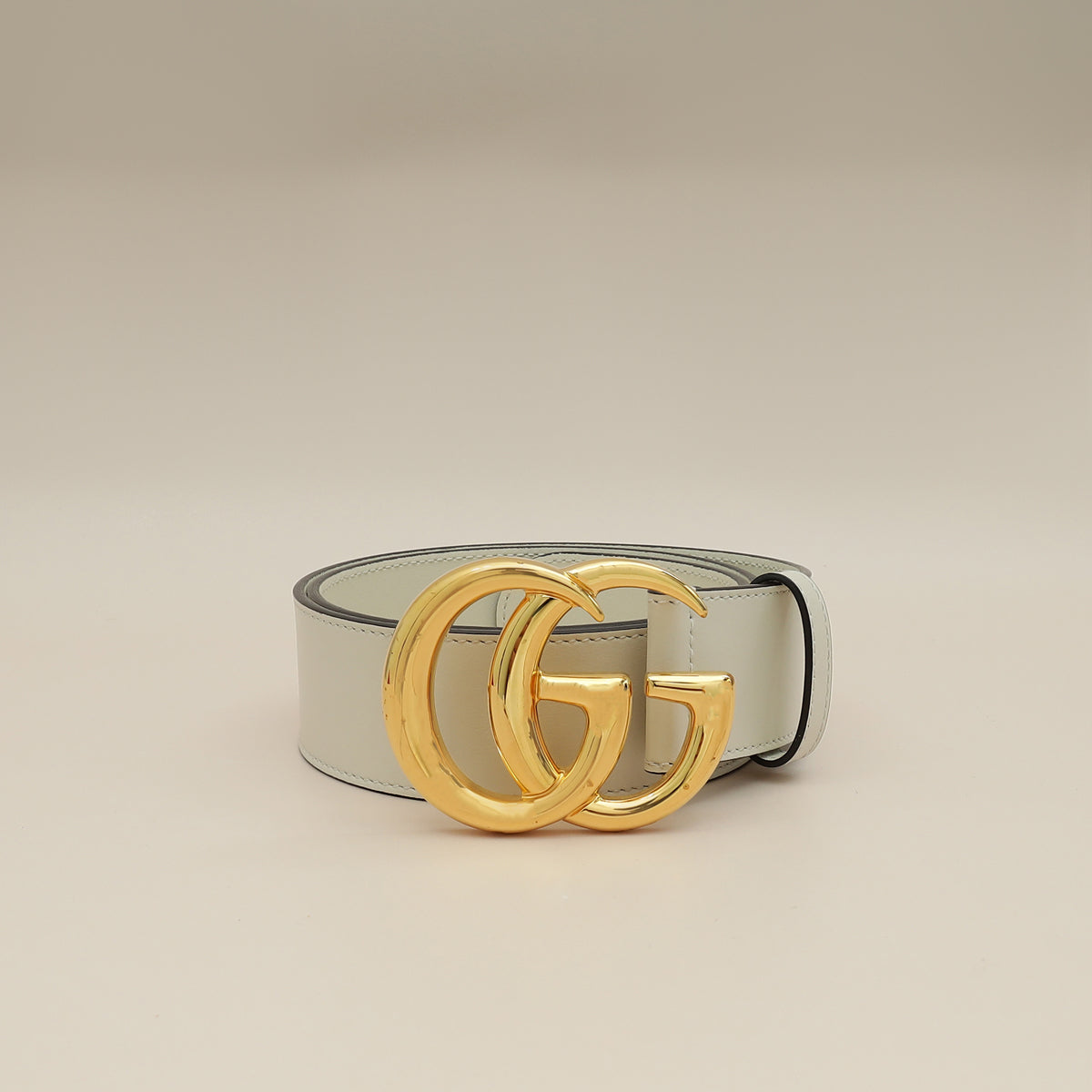 Gucci White Double G Buckle 40mm Belt 30-Gucci-THE CLOSET