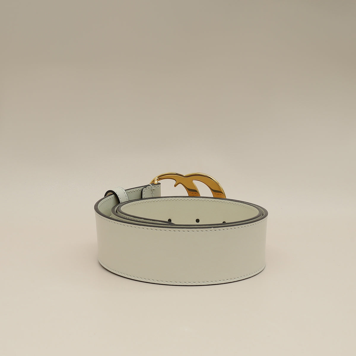 Gucci White Double G Buckle 40mm Belt 30-Gucci-THE CLOSET