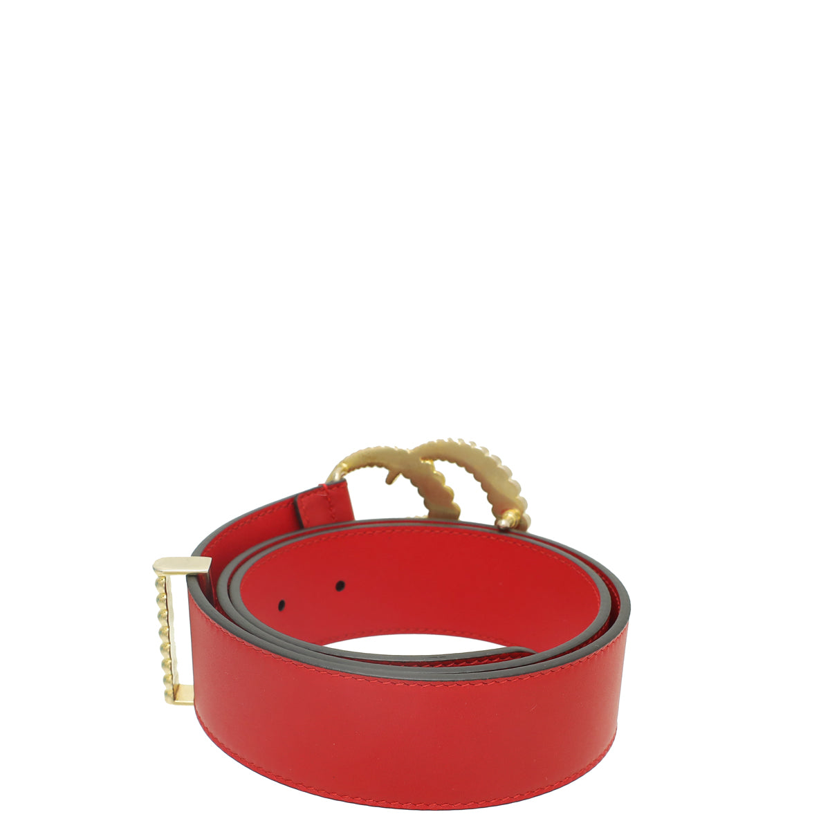 Gucci Red GG Torchon Buckle 40mm Belt 32-Gucci-THE CLOSET