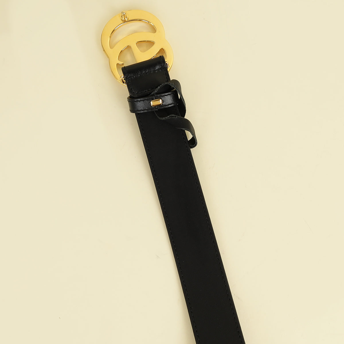 Gucci Black GG Marmont Thin Belt 34