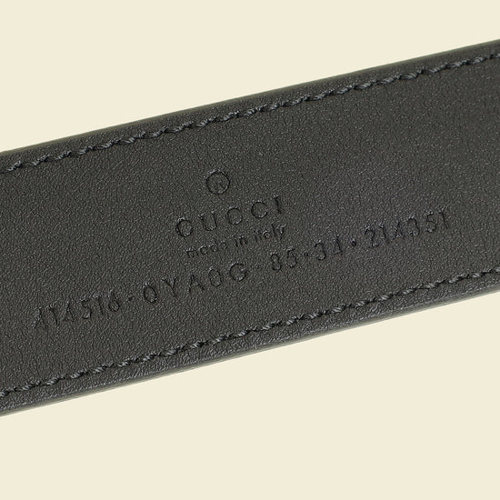 Gucci Black GG Marmont Thin Belt 34