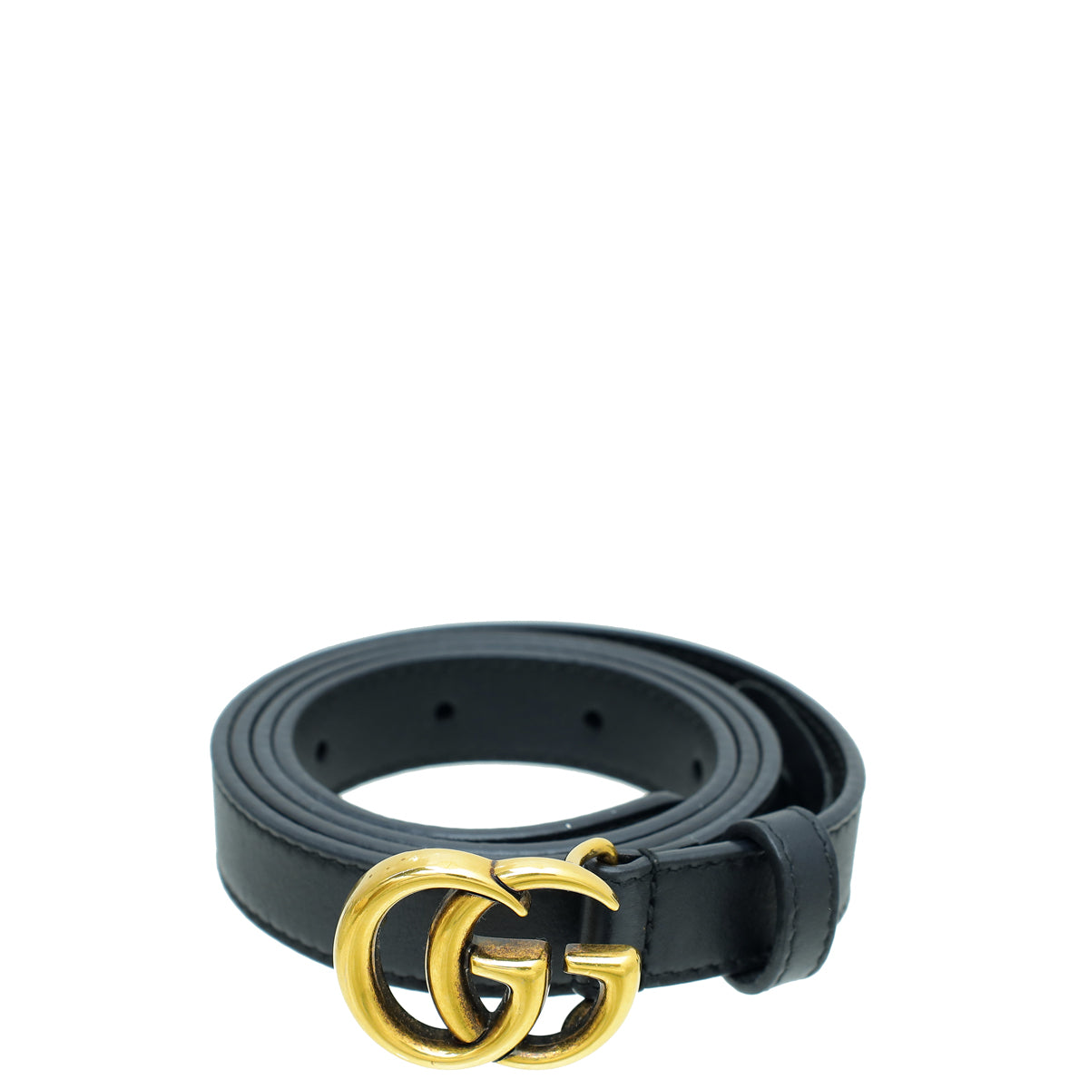 Gucci Black Double G Buckle Belt 34-Gucci-THE CLOSET