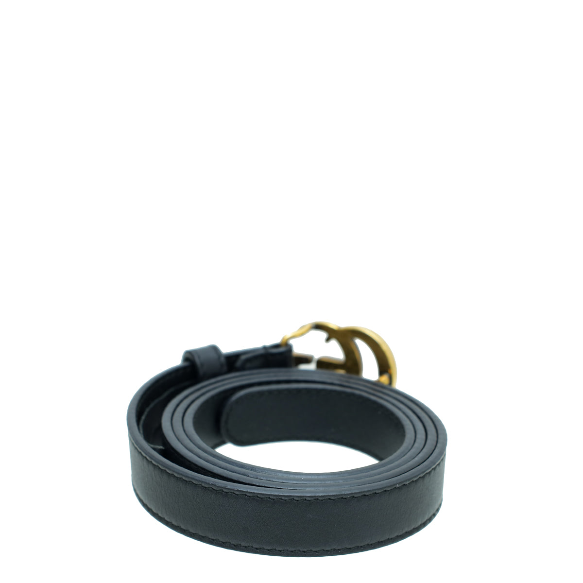 Gucci Black Double G Buckle Belt 34-Gucci-THE CLOSET