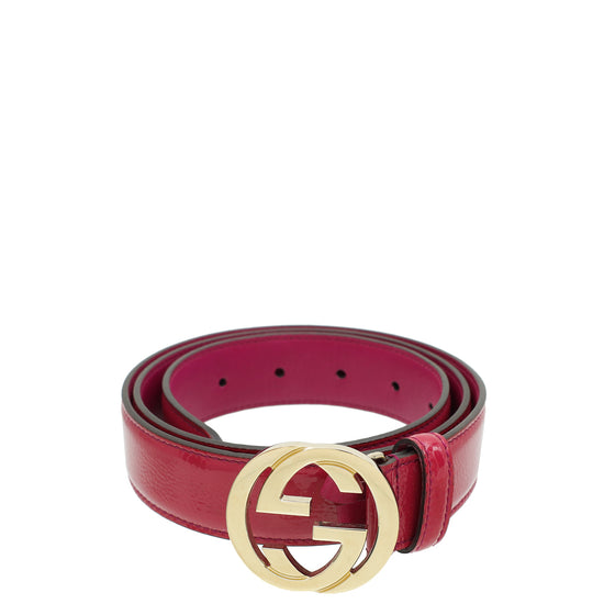 Gucci Violet Interlocking G Buckle Belt 36