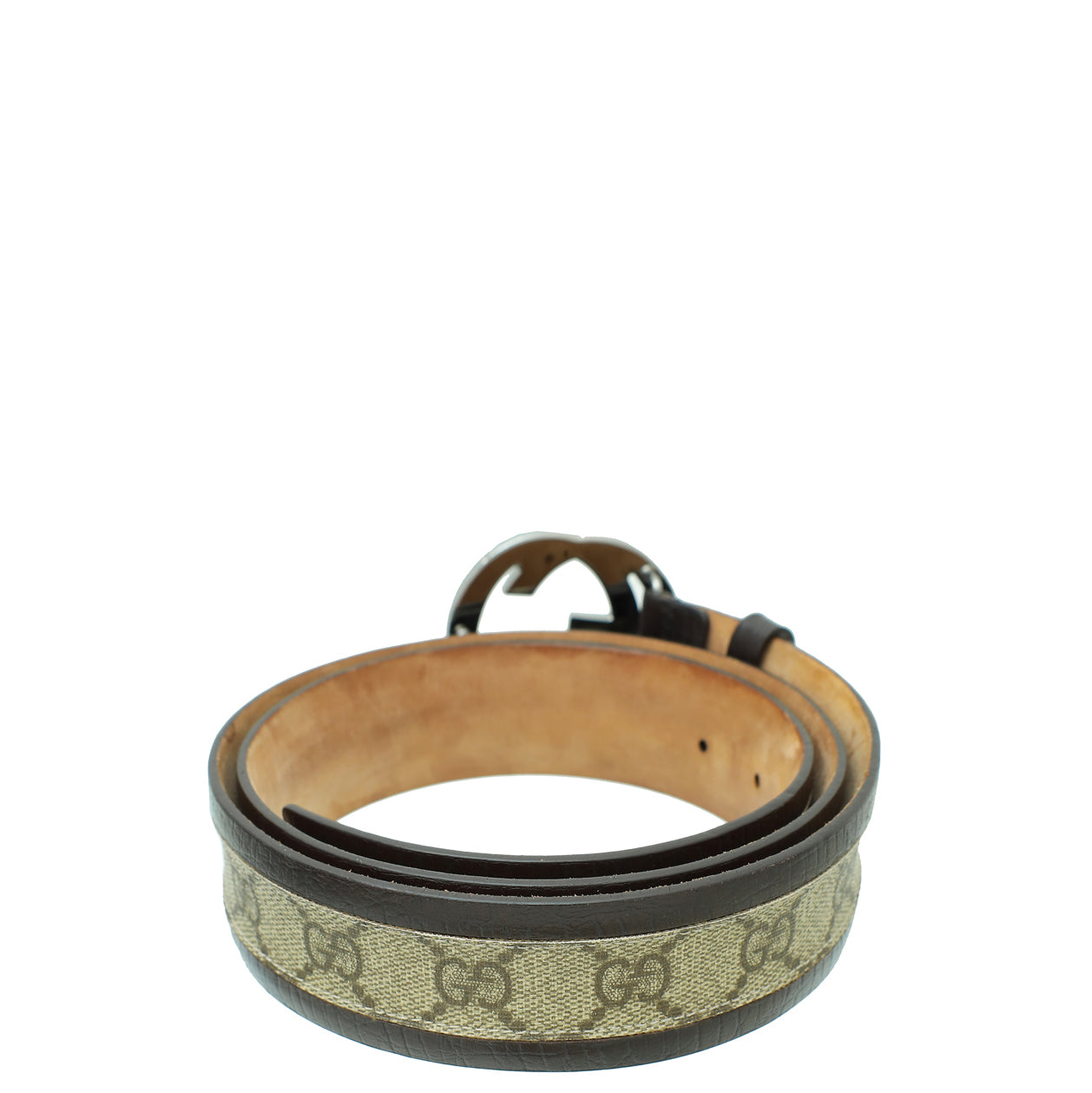 Gucci Bicolor Interlocking G Buckle GG Supreme Belt 40