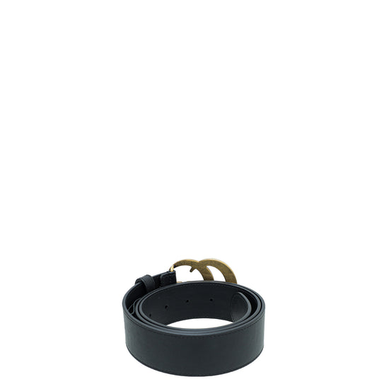 2015 Re Edition Wide Leather Belt in Black - Gucci