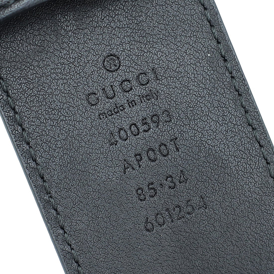 Gucci Black 2015 Re-Edition Wide Belt 34