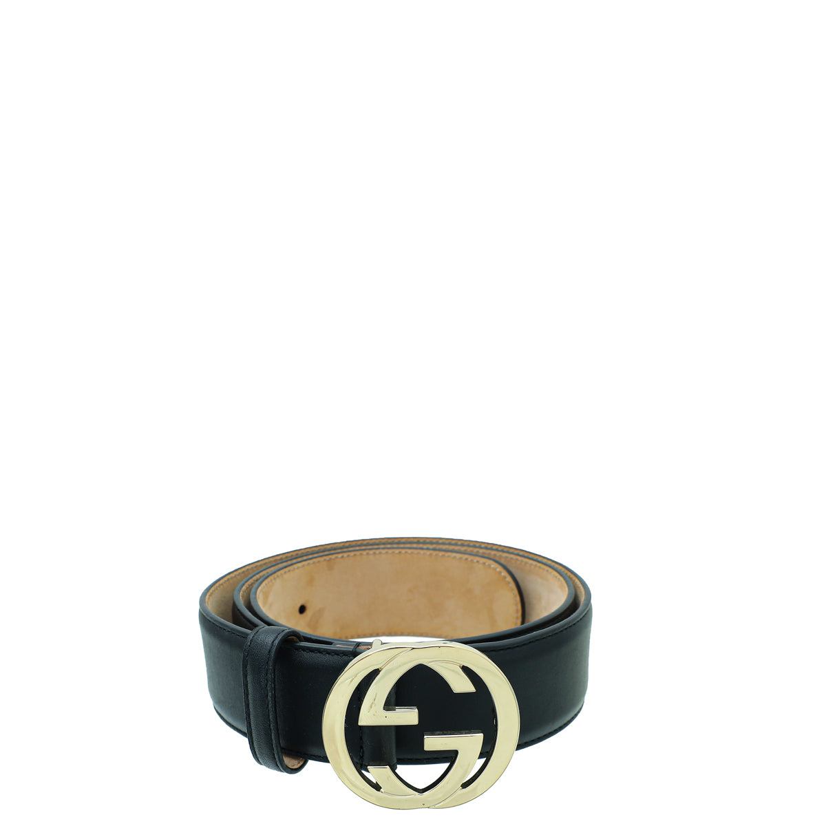 Gucci Black Interlcking G Buckle 32mm Belt 34