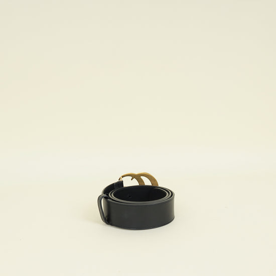 Gucci Black Double G Wide Belt 30