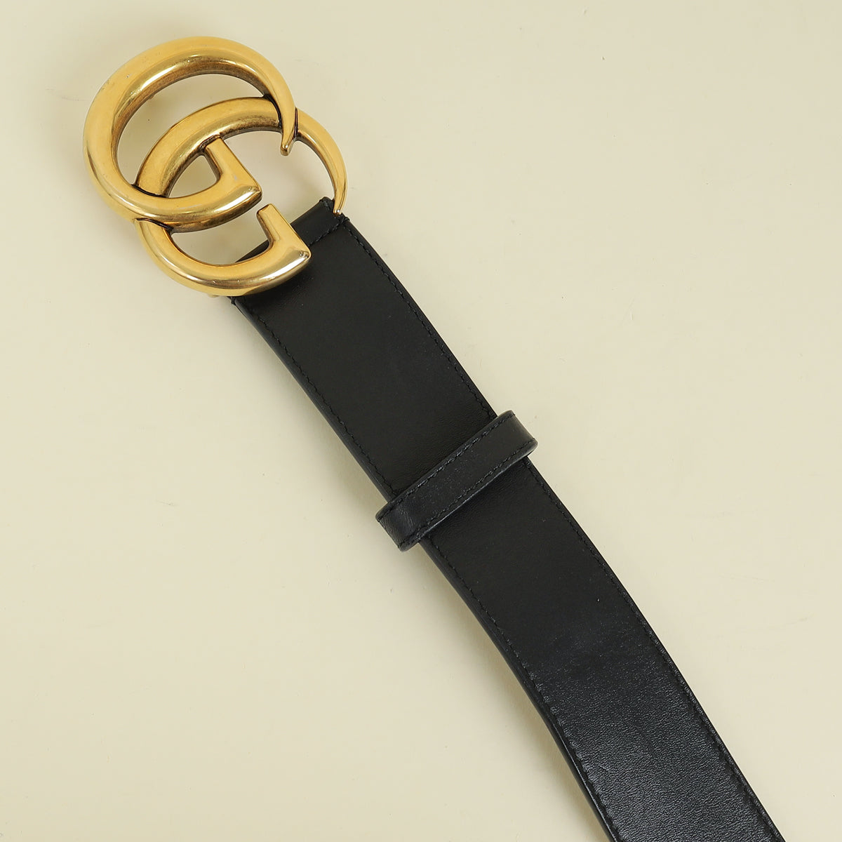 Gucci Black Double G Wide Belt 30