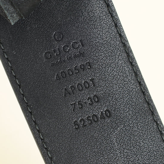 Gucci Black Double G Wide Belt 30