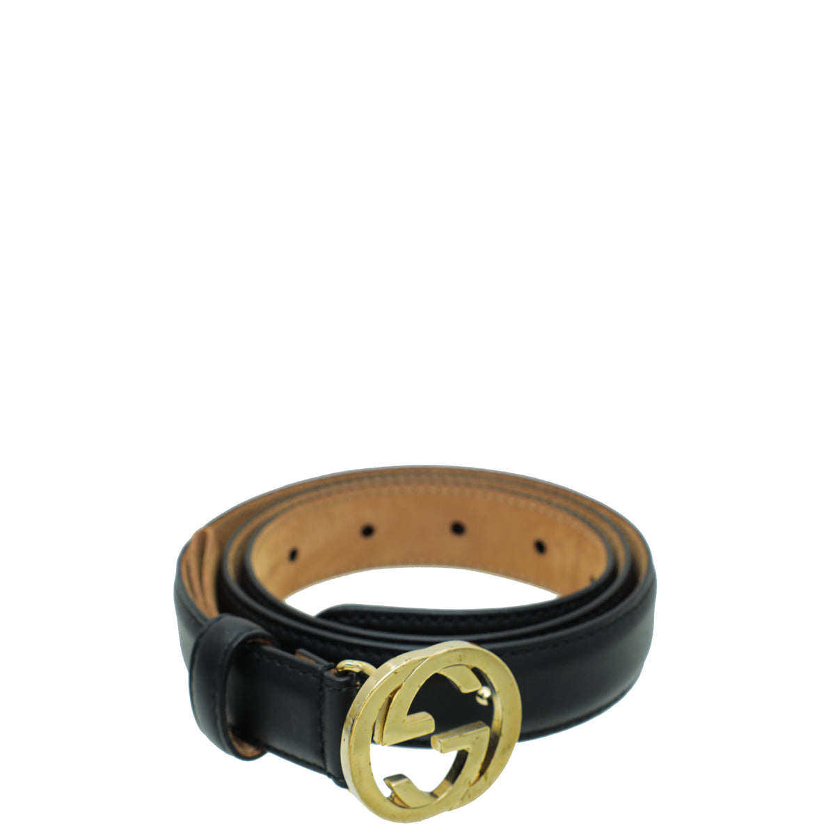 Gucci Black Interlocking G Buckle 25mm Belt 32-Gucci-THE CLOSET